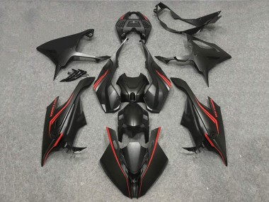 BMW S1000RR Motorrad Verkleidung 2019-2022 - Matt Schwarz Rot