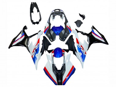 BMW S1000RR Motorrad Verkleidung 2019-2022 - Weiss Blau Rot
