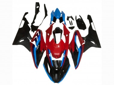 BMW S1000RR Motorrad Verkleidung 2017-2018 - Blau Rot Schwarz