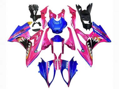 BMW S1000RR Motorrad Verkleidung 2015-2016 - Rosa Blau Hai