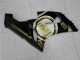 Kawasaki ZX6R Motorrad Verkleidung 2005-2006 - Glanzendes Schwarz Weiss Gold Lucky Strike
