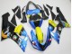 Kawasaki ZX6R Motorrad Verkleidung 2005-2006 - Blau Gelb Schwarz Hai