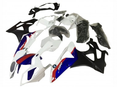 BMW S1000RR Motorrad Verkleidung 2009-2014 - Weiss Rot Blau Schwarz