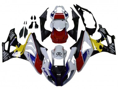 BMW S1000RR Motorrad Verkleidung 2009-2014 - Weiss Rot Gelb Schwarz Castrol