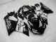 Kawasaki ZX6R Motorrad Verkleidung 2005-2006 - Glanzendes Schwarz Weiss West