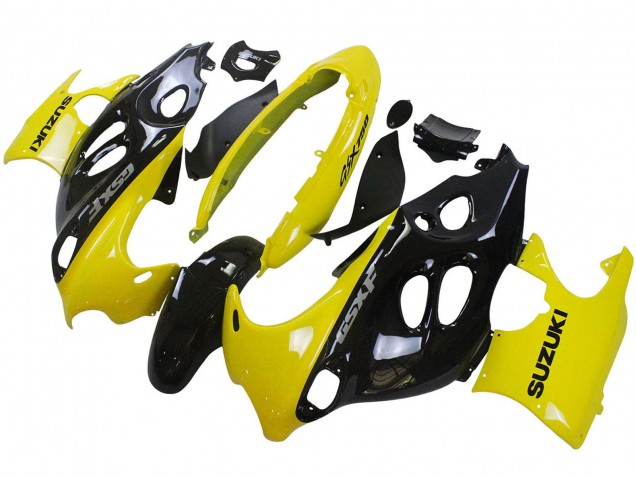 Suzuki GSX600F/GSX750F Motorrad Verkleidung 2004-2006 - Glanzendes Schwarz Gelb