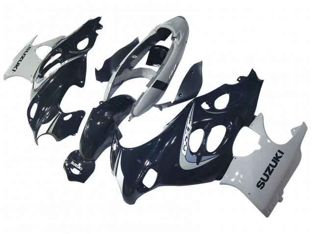 Suzuki GSX600F/GSX750F Motorrad Verkleidung 2004-2006 - Glanzendes Schwarz Grau
