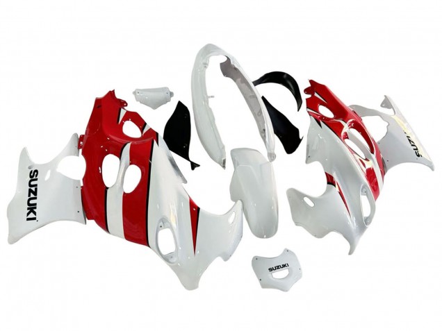 Suzuki GSX600F/GSX750F Motorrad Verkleidung 2004-2006 - Weiss Rot