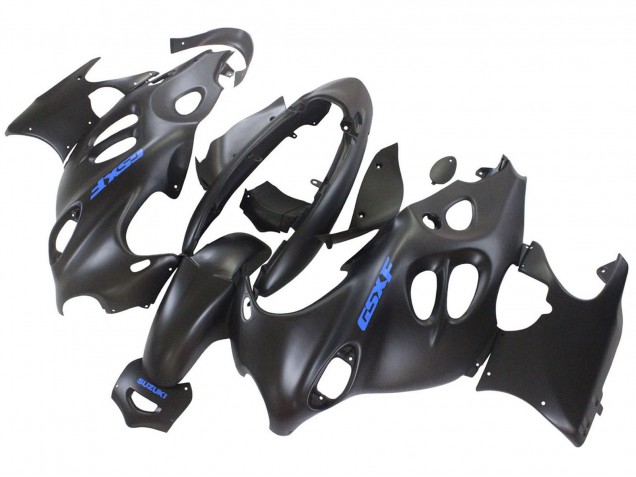 Suzuki GSX600F/GSX750F Motorrad Verkleidung 2004-2006 - Matt Schwarz mit Blau Logo
