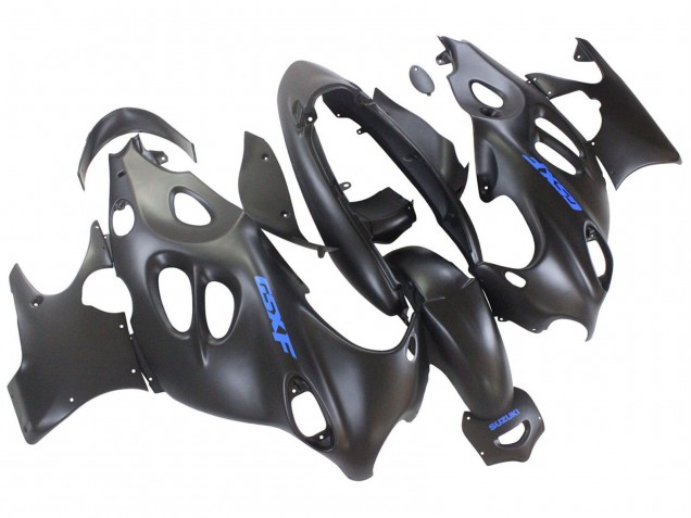 Suzuki GSX600F/GSX750F Motorrad Verkleidung 2004-2006 - Matt Schwarz mit Blau Logo