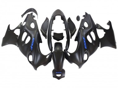 Suzuki GSX600F/GSX750F Motorrad Verkleidung 2004-2006 - Matt Schwarz mit Blau Logo