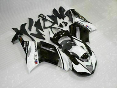 Kawasaki ZX6R Motorrad Verkleidung 2007-2008 - Schwarz Weiss