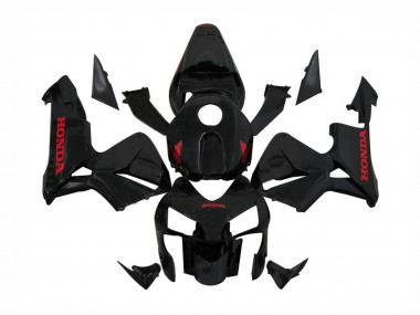 Honda CBR600RR Motorrad Verkleidung 2003-2004 - Glanzendes Schwarz Rot Aufkleber