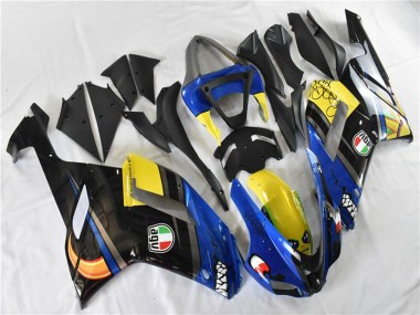 Kawasaki ZX6R Motorrad Verkleidung 2007-2008 - Blau Hai