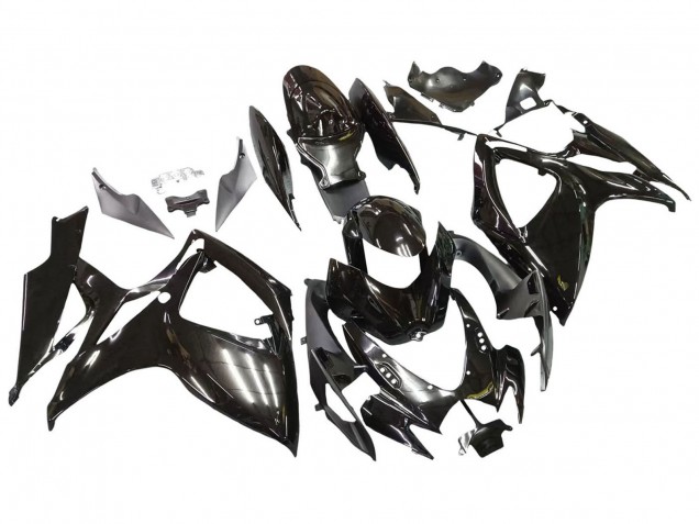 Suzuki GSXR 600 / GSXR 750 Motorrad Verkleidung 2006-2007 - Glanzendes Schwarz