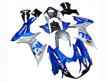 Suzuki GSXR 600 / GSXR 750 Motorrad Verkleidung 2011-2024 - Blau Silber Ecstar