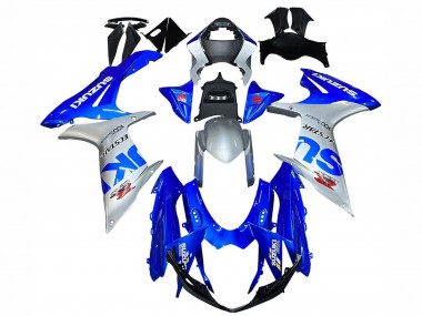 Suzuki GSXR 600 / GSXR 750 Motorrad Verkleidung 2011-2024 - Blau Silber Ecstar