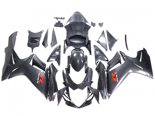 Suzuki GSXR 600 / GSXR 750 Motorrad Verkleidung 2011-2024 - Schwarzes Carbonfaser Rot