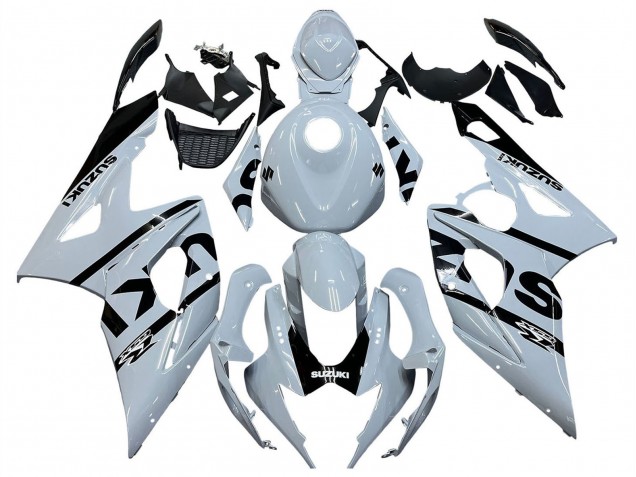 Suzuki GSXR 1000 Motorrad Verkleidung 2005-2006 - Weiss Schwarz