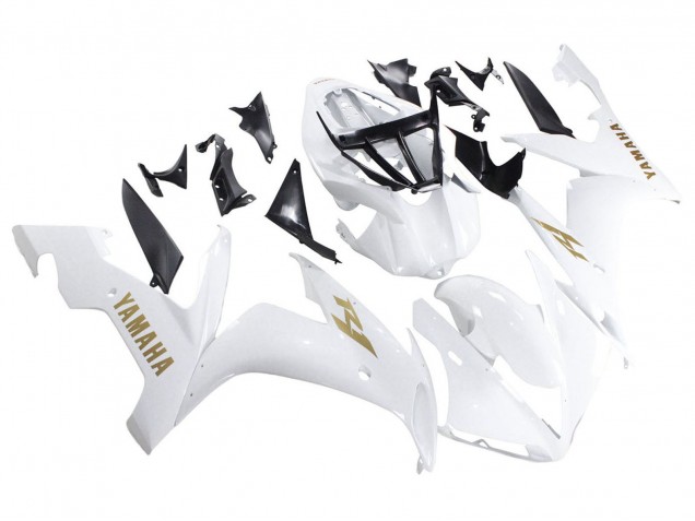 Yamaha YZF 1000 R1 Motorrad Verkleidung 2004-2006 - Weiss Gold Aufkleber