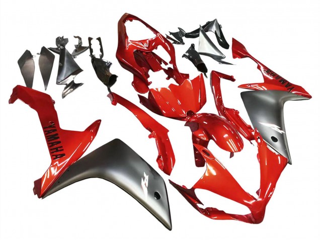 Yamaha YZF 1000 R1 Motorrad Verkleidung 2007-2008 - Rot Matt Schwarz