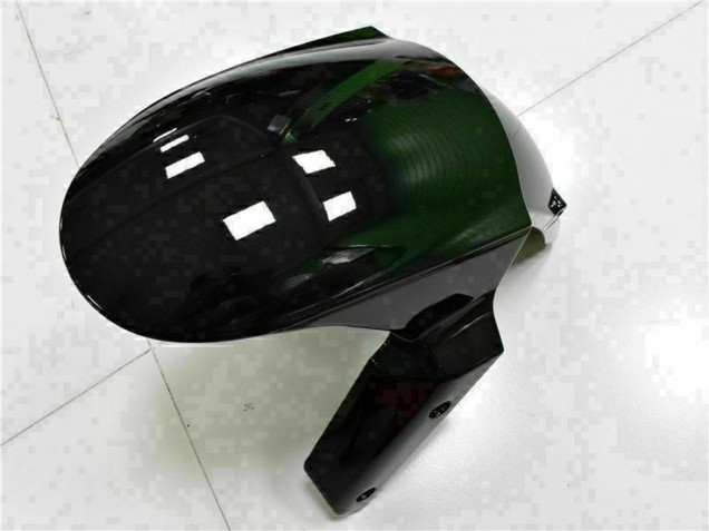 Kawasaki ZX6R Motorrad Verkleidung 2009-2012 - Glanzendes Schwarz Weiss Ninja