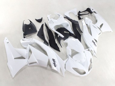 Kawasaki ZX6R Motorrad Verkleidung 2009-2012 - Weiss Schwarz Ninja