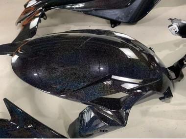 Kawasaki ZX6R Motorrad Verkleidung 2019-2022 - Schwarz Regenbogen