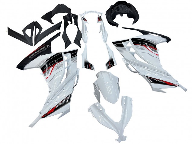 Kawasaki EX300 Motorrad Verkleidung 2013-2017 - Weiss Rot Schwarz