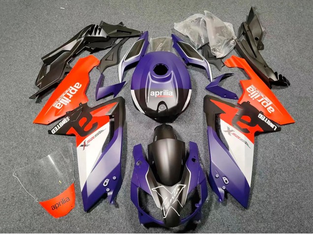 Aprilia RS125 Motorrad Verkleidung 2006-2011 - Dunkel Lila Rot Schwarz Weiss
