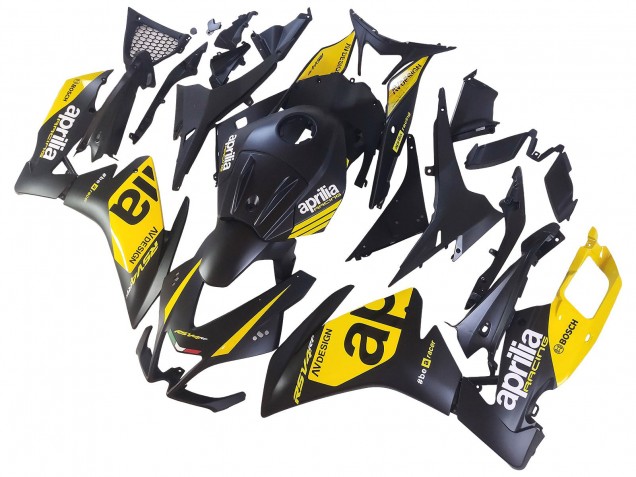 Aprilia RS4 50 125 Motorrad Verkleidung 2012-2019 - Gelb Matt Schwarz