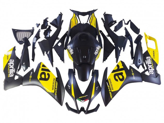 Aprilia RS4 50 125 Motorrad Verkleidung 2012-2019 - Gelb Matt Schwarz