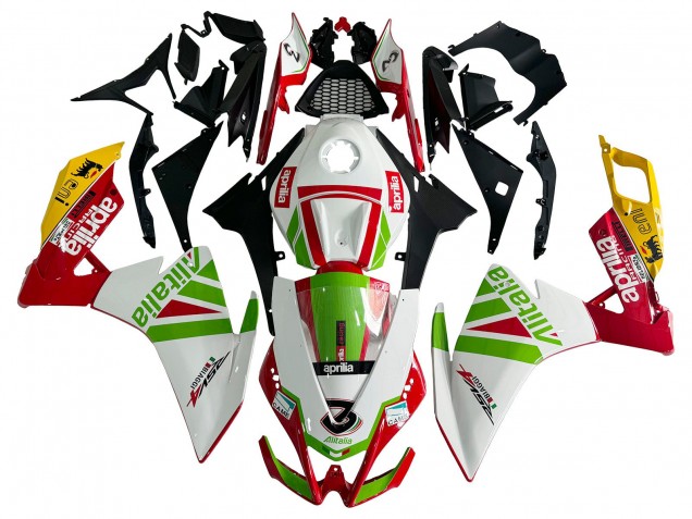 Aprilia RS4 50 125 Motorrad Verkleidung 2012-2019 - Weiss Rot Grun Gelb Alitalia