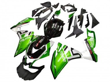 Aprilia RS4 50 125 Motorrad Verkleidung 2012-2018 - Weiss Grun Glanzendes Schwarz
