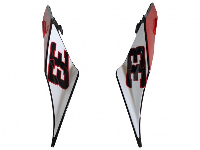 Aprilia RS4 50 125 Motorrad Verkleidung 2012-2018 - Silber Rot Glanzendes Schwarz