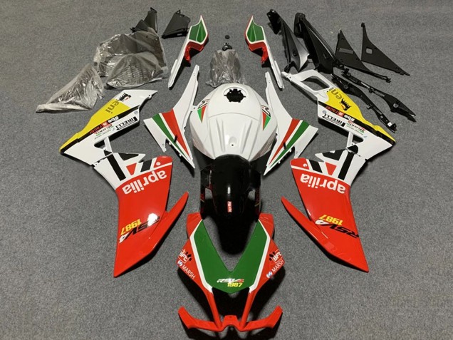 Aprilia RS4 50 125 Motorrad Verkleidung 2012-2018 - Weiss Rot Grun Gelb