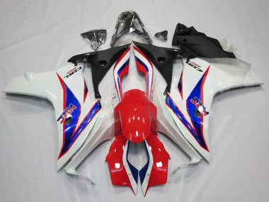 Honda CBR600F Motorrad Verkleidung 2011-2013 - Weiss Rot Blau HRC