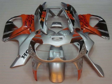 Honda CBR900RR 893 Motorrad Verkleidung 1992-1993 - Silber Orange Glanzendes Schwarz