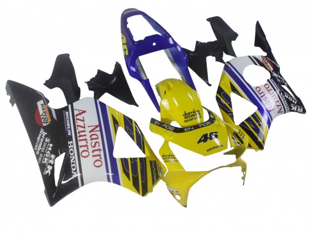 Honda CBR900RR 954 Motorrad Verkleidung 2002-2003 - Blau Gelb Glanzendes Schwarz Rot Nastro Azzurro 46