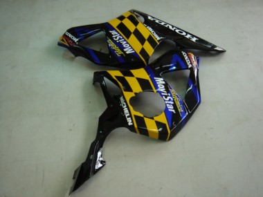 Honda CBR900RR 954 Motorrad Verkleidung 2002-2003 - Blau Gelb Glanzendes Schwarz Telefumica MoviStar Castrol