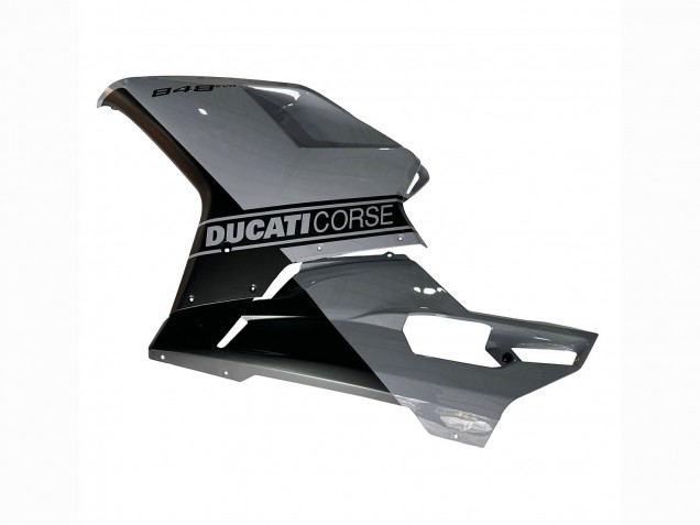 Ducati 848 Motorrad Verkleidung 2007-2014 - Silber Gold Matt Schwarz