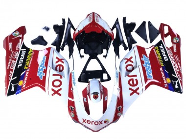 Ducati 848/1098/1198 Motorrad Verkleidung 2007-2014 - Weiss Rot Glanzendes Schwarz Valsir Xerox