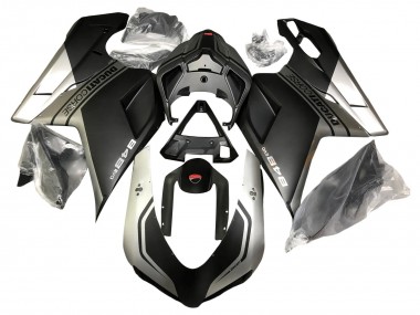 Ducati 848 Motorrad Verkleidung 2007-2014 - Silber Matt Schwarz