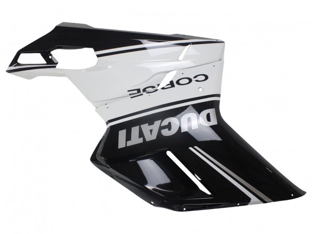 Ducati 848/1098/1198 Motorrad Verkleidung 2007-2014 - Weiss Glanzendes Schwarz Corse