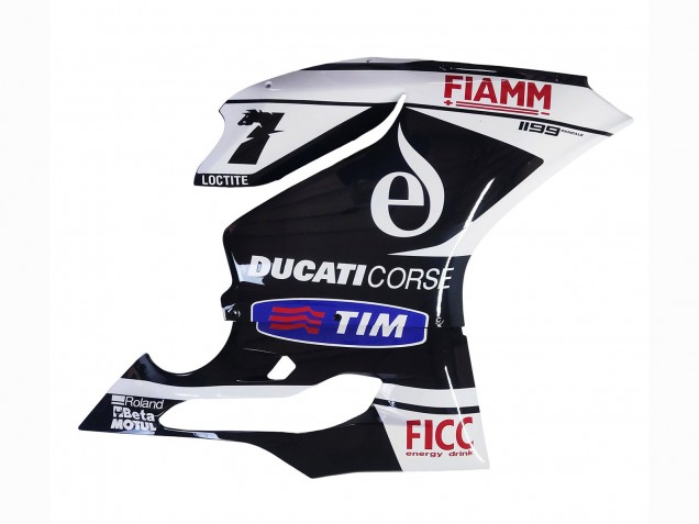 Ducati Panigale 899/1199 Motorrad Verkleidung 2011-2014 - Weiss Schwarz Blau Fiamm Ficc 7