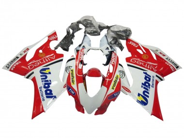 Ducati Panigale 899/1199 Motorrad Verkleidung 2011-2014 - Weiss Rot Blau Valsir Fiamm