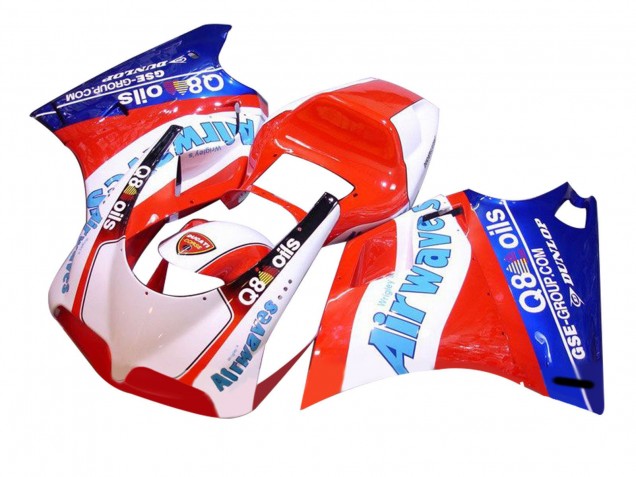 Ducati 748/916/996/998 Motorrad Verkleidung 1993-2005 - Weiss Rot Blau Air Waves