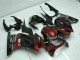 Kawasaki EX250 Motorrad Verkleidung 2008-2012 - Glanzendes Schwarz Kastanienbraun Rot