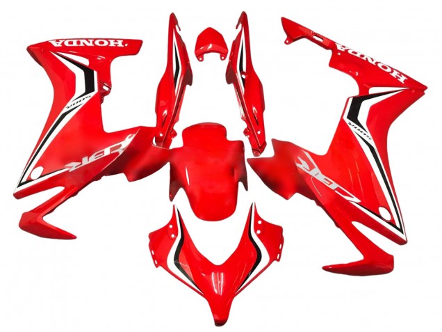 Honda CBR500R Motorrad Verkleidung 2013-2015 - Rot Weiss Schwarz Streifen