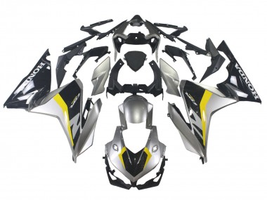 Honda CBR500R Motorrad Verkleidung 2022-2023 - Silber Gelb Glanzendes Schwarz